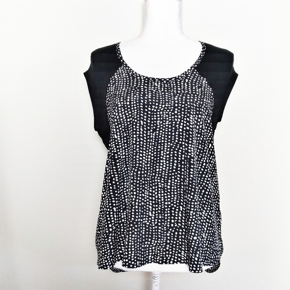 Anthropologie Akemi + Kin Mixed Media Blouse - Picture 2 of 9